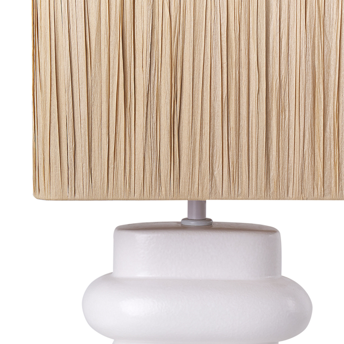 Beliani - JUDY - Tafellamp - Wit - Keramiek