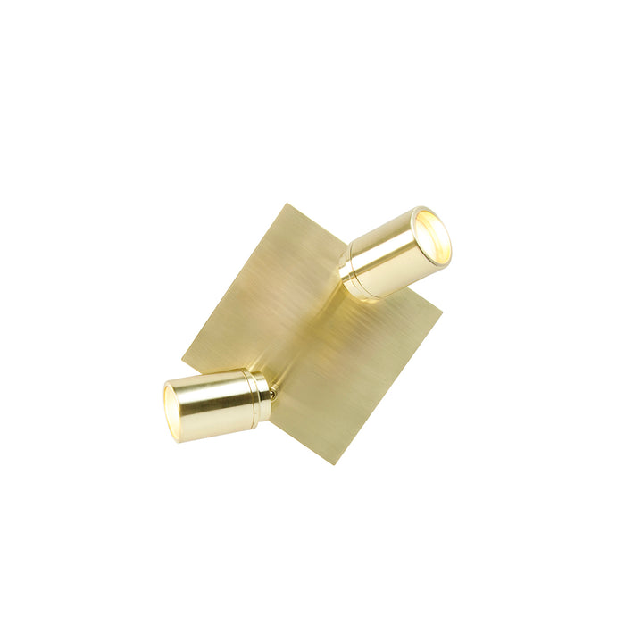 QAZQA Moderne badkamer spot messing vierkant 2-lichts IP44 - Ducha