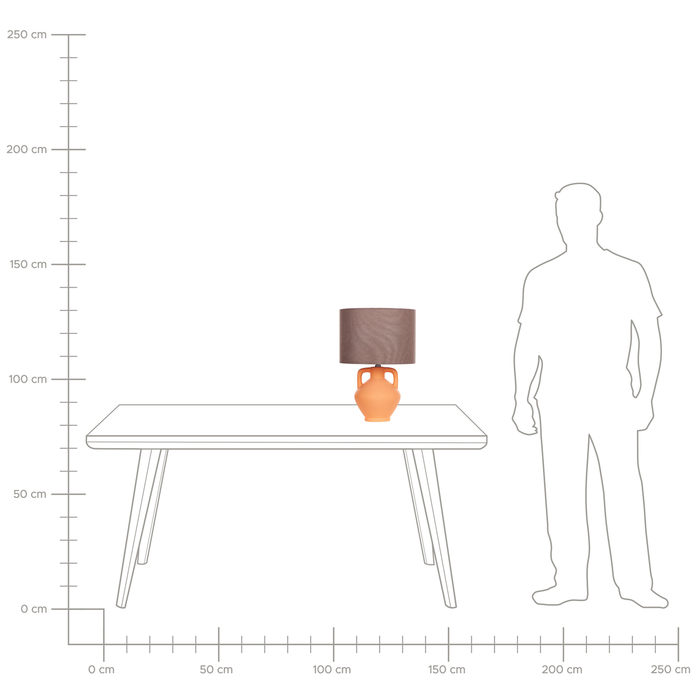 Beliani - LABRADA - Tafellamp - Oranje - Keramiek