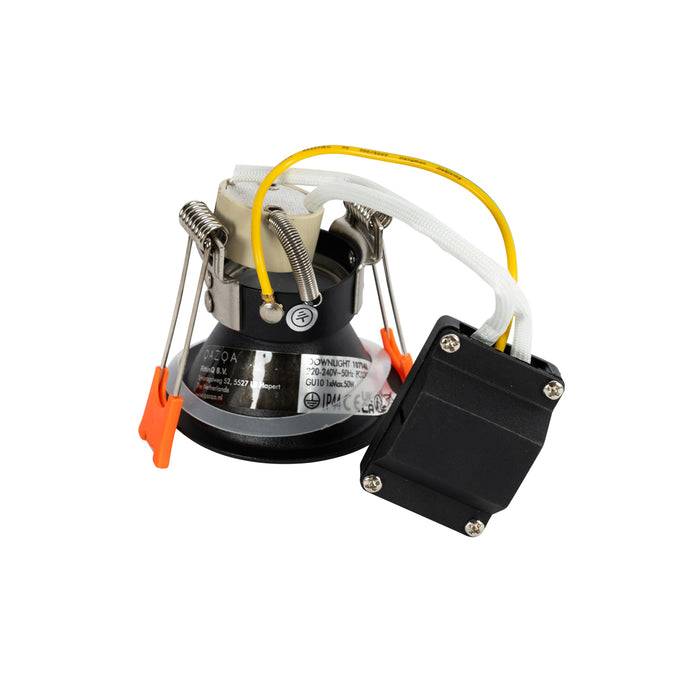 QAZQA Moderne inbouwspot zwart 35 mm IP44 - Dept