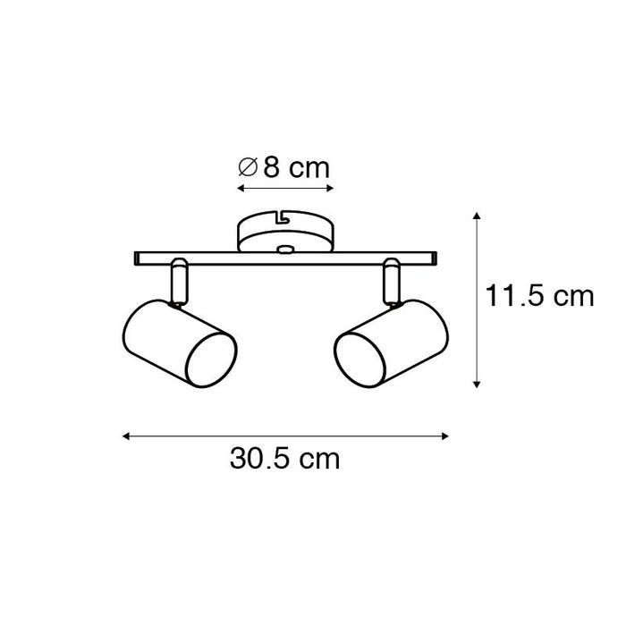 QAZQA Smart plafondlamp messing verstelbaar incl. 2 Wifi GU10 - Jeana