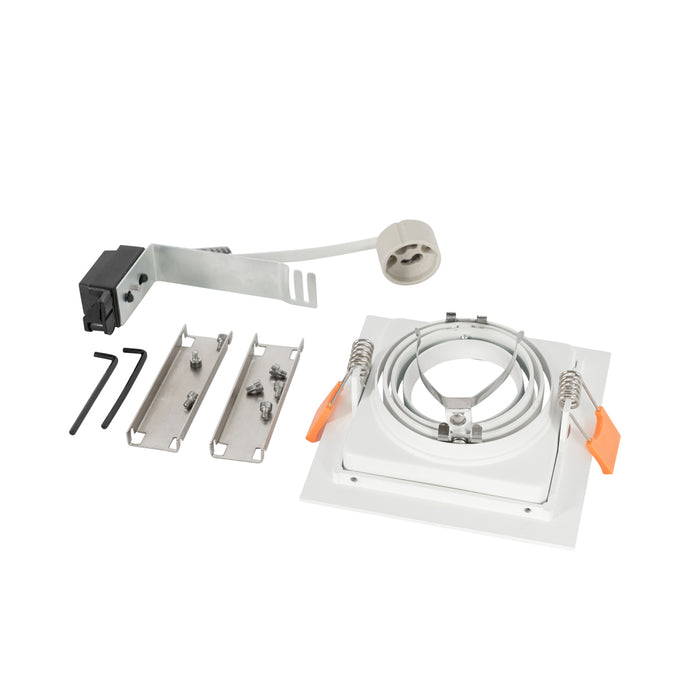 QAZQA Moderne inbouwspot wit verstelbaar - Carree