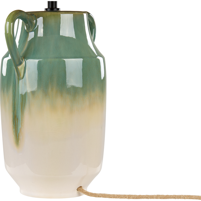 Beliani - LIMONES - Tafellamp - Groen|Wit - Keramiek