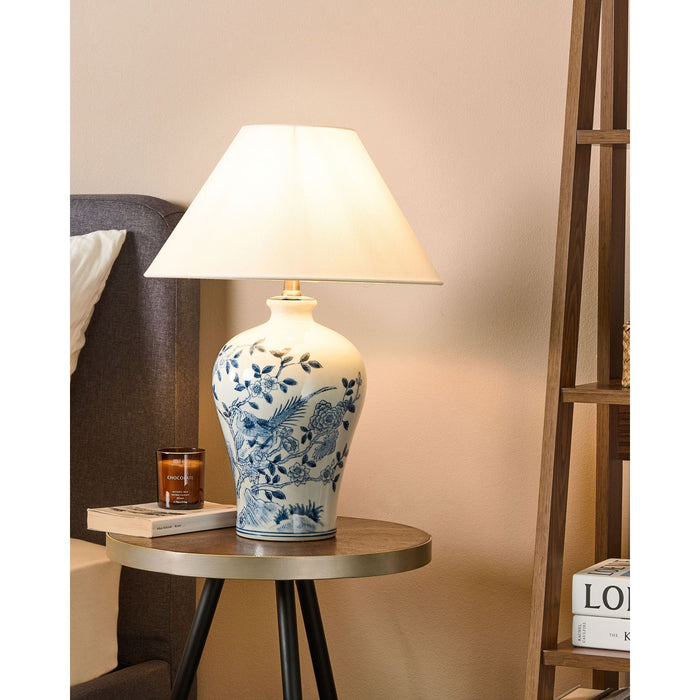 Beliani - MAGROS - Tafellamp - Gebroken wit - Porselein