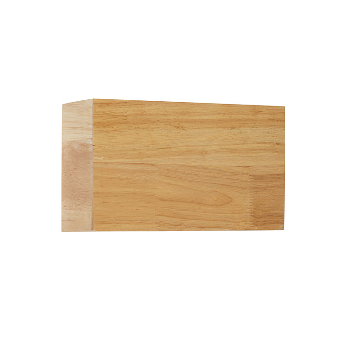 QAZQA Landelijke wandlamp eiken hout 2-lichts - Otan