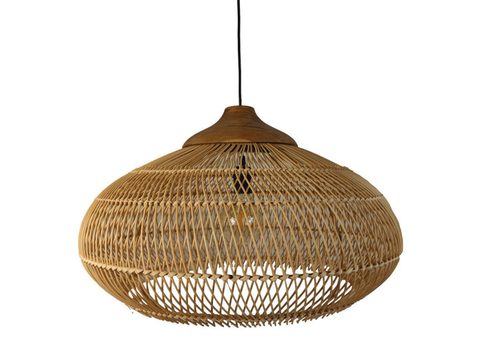 HSM - HSM Collection-Hanglamp-65x65x40-Naturel-Rotan|Teak