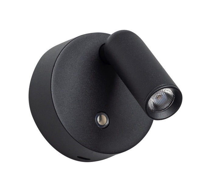 ETH Wispo Wandlamp | Spot dimbaar Draadloos Zwart