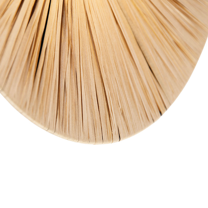 QAZQA Landelijke wandlamp zwart met touw 45 cm - Leia