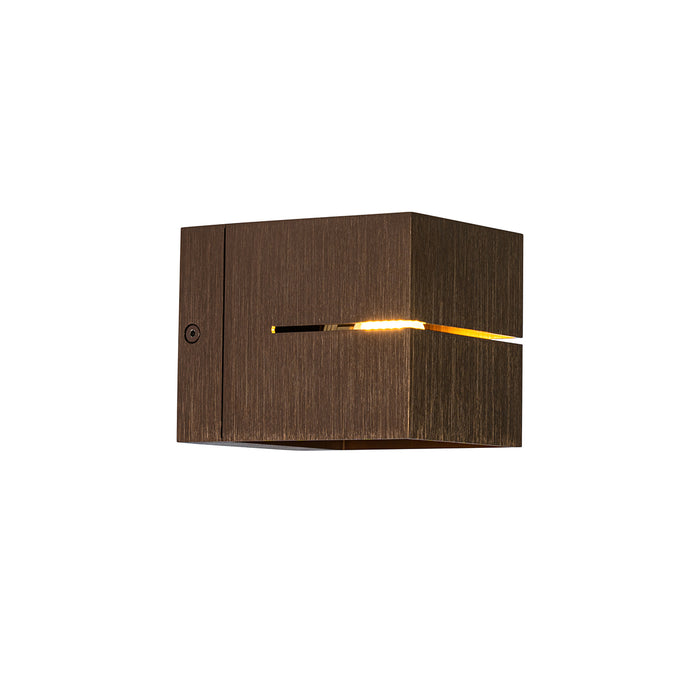 QAZQA Moderne wandlamp donkerbrons - Transfer Groove