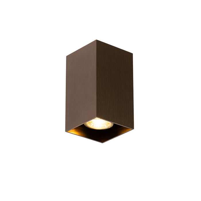 QAZQA Moderne wandlamp donkerbrons vierkant 2-lichts - Sandy