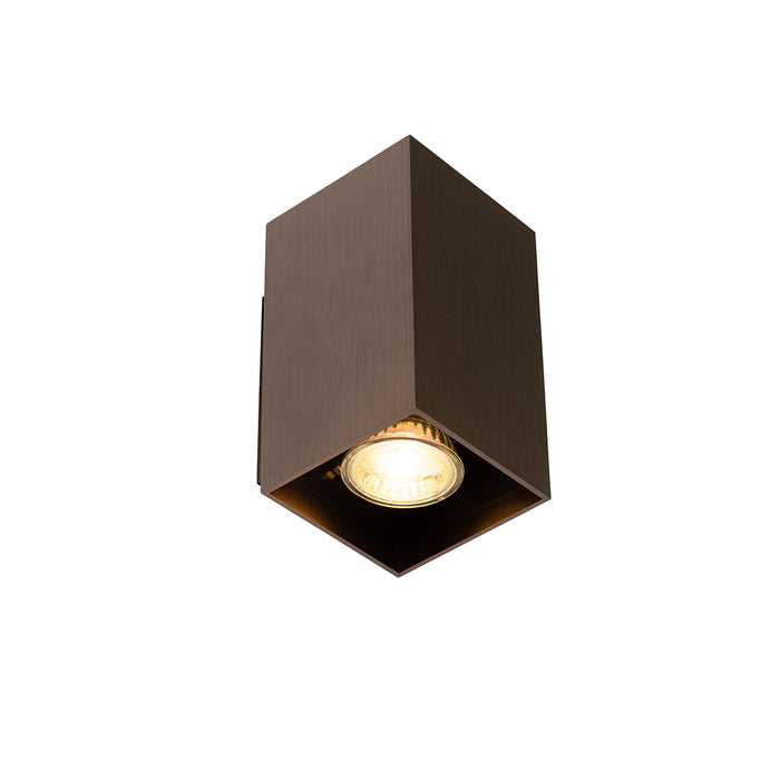 QAZQA Moderne wandlamp donkerbrons vierkant 2-lichts - Sandy