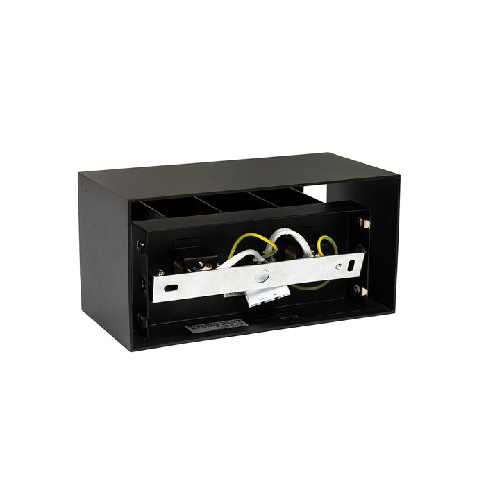 QAZQA Moderne wandlamp zwart rechthoekig 2-lichts - Edwin