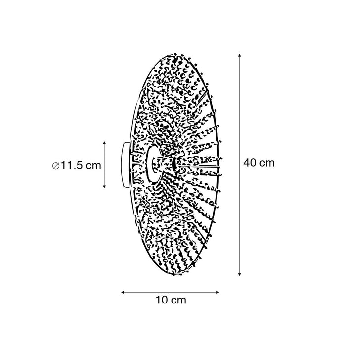 QAZQA Oosterse wandlamp beige met kralen - Moti