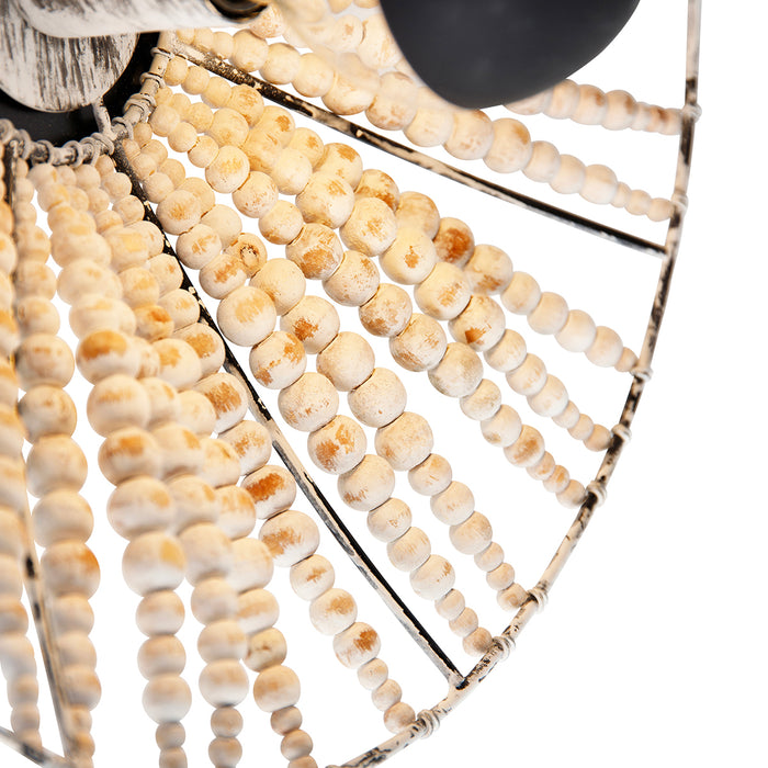 QAZQA Oosterse wandlamp beige met kralen - Moti