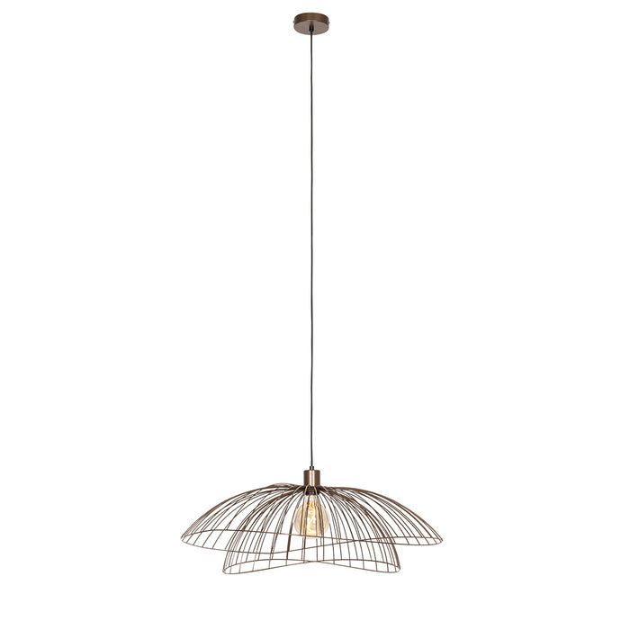 QAZQA Design hanglamp donkerbrons 66 cm - Pua