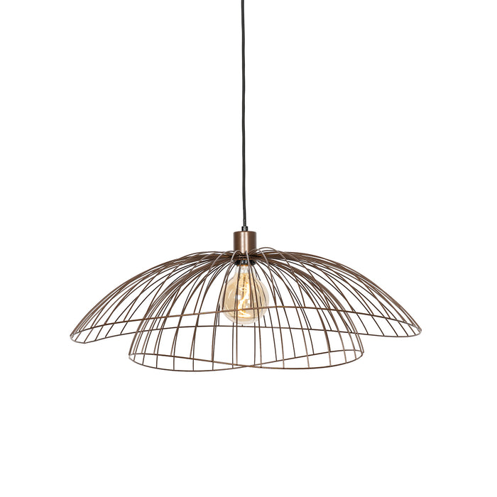 QAZQA Design hanglamp donkerbrons 66 cm - Pua