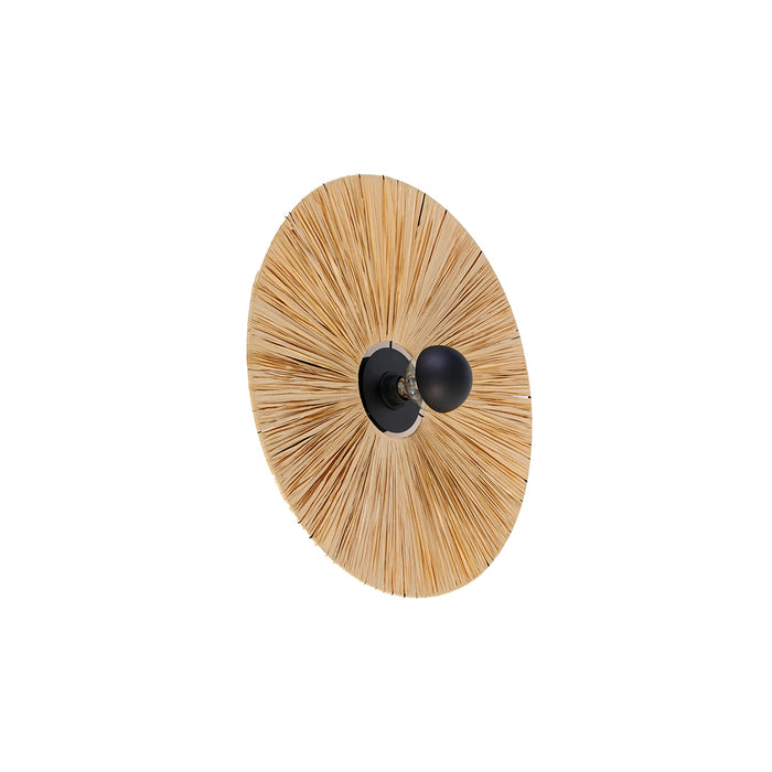 QAZQA Landelijke wandlamp zwart met touw 60 cm - Leia