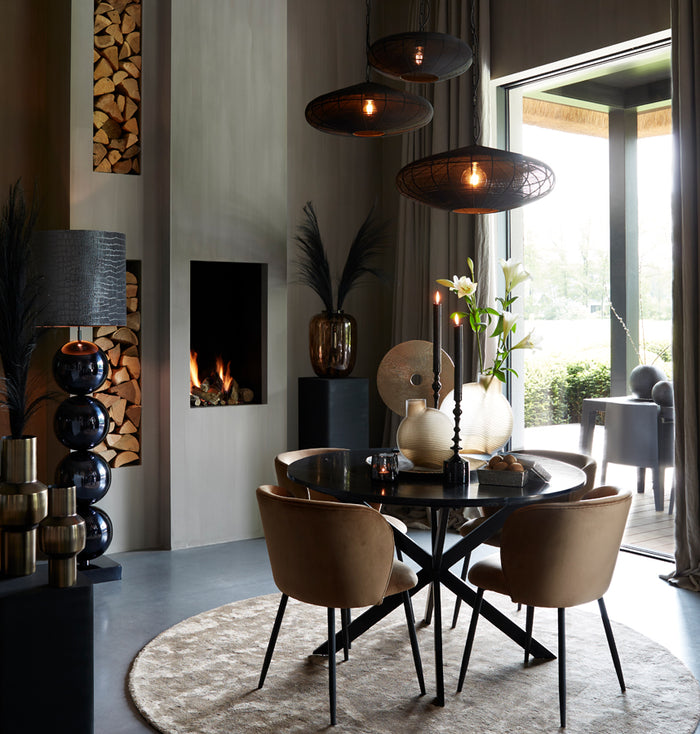 Light & Living Light&living Hanglamp Ø40x18 cm BAHOTO mat zwart