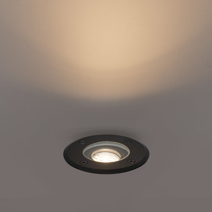 QAZQA Moderne buiten grondspot zwart 35 mm verstelbaar IP65 - Delux