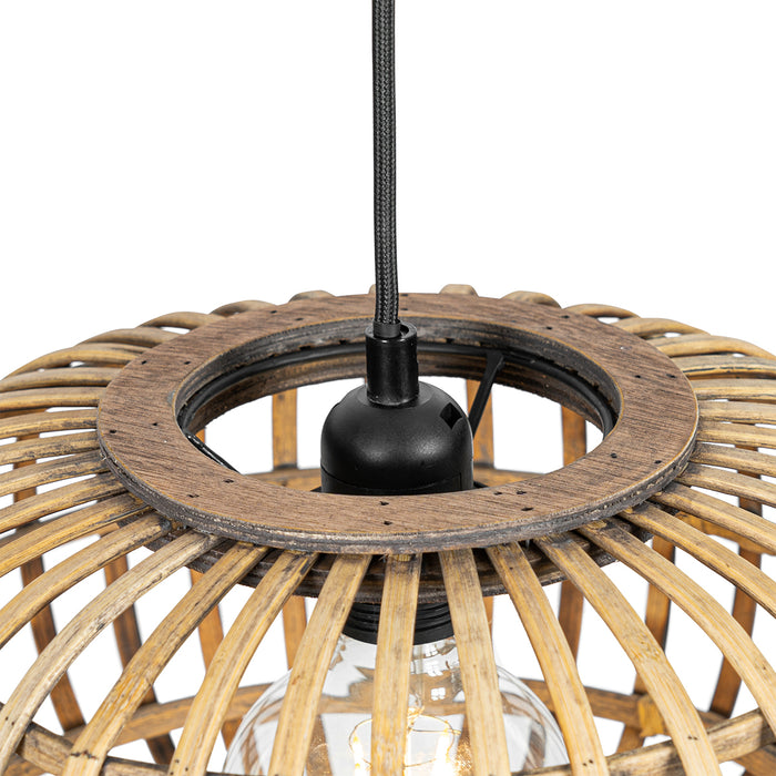 QAZQA Oosterse hanglamp bamboe 32 cm - Amira