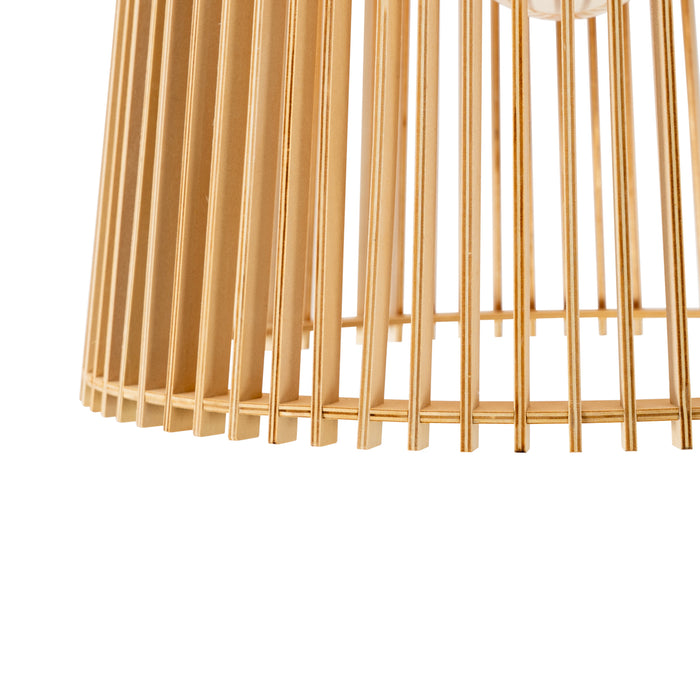 QAZQA Landelijke buiten plafondlamp hout IP44 - Jayla