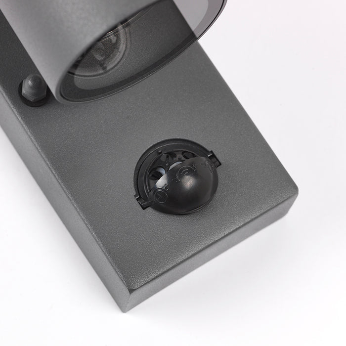 QAZQA Buitenwandlamp antraciet IP44 met bewegingssensor - Solo