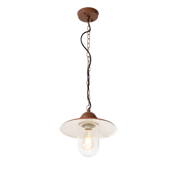 QAZQA Moderne buiten hanglamp roestbruin IP44 - Kansas