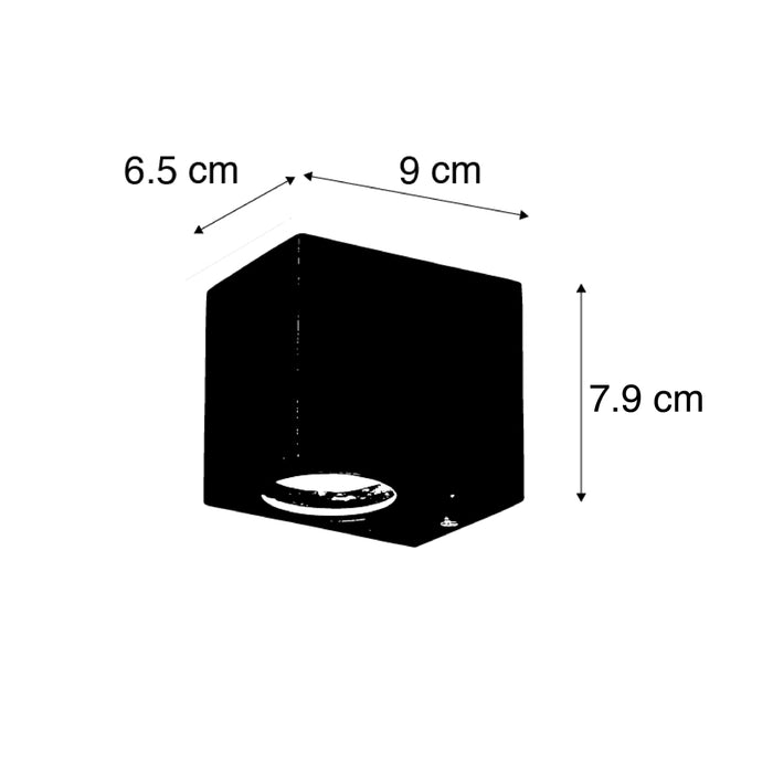 QAZQA Smart wandlamp roestbruin IP44 incl. Wifi GU10 - Baleno