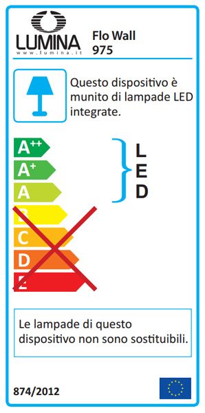 Lumina Flo Wall wandlamp LED 3000K zwart