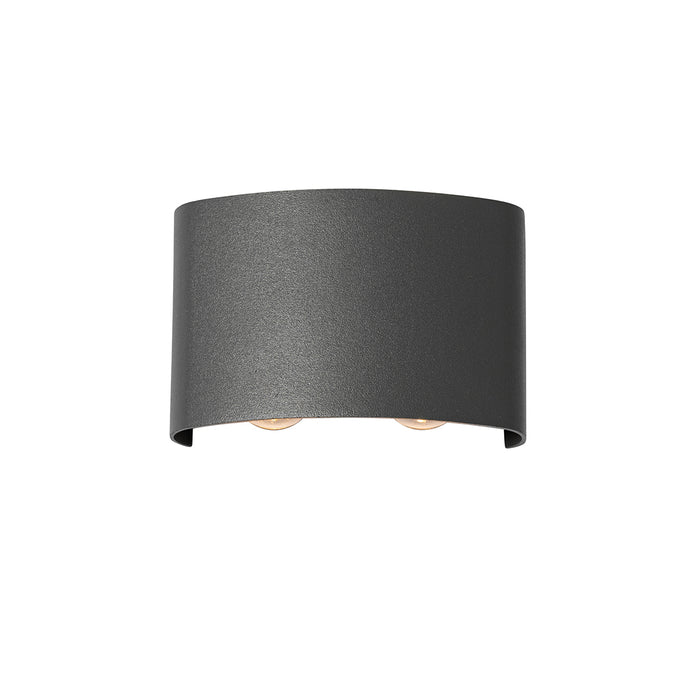 QAZQA Buiten wandlamp donkergrijs incl. LED 4-lichts IP54 - Silly