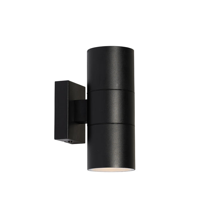 QAZQA Professional Buiten wandlamp zwart 2-lichts AR70 IP44 - Duo