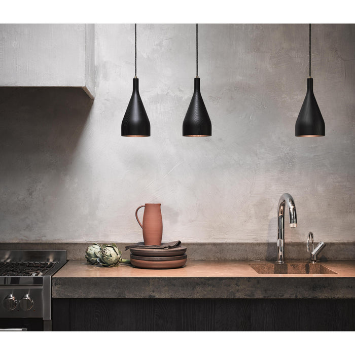 Hollands Licht Timber hanglamp large Ø14 zwart essen