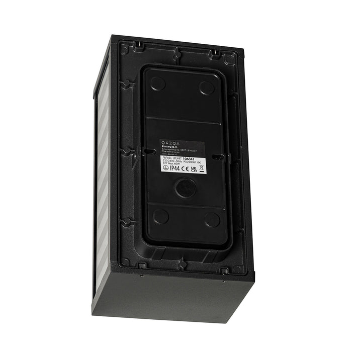 QAZQA Moderne buiten wandlamp zwart 26 cm IP44 - Reims