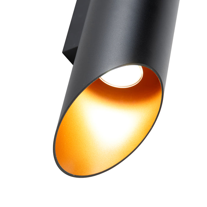 QAZQA Smart wandlamp zwart 9,6 cm incl. 2 Wifi GU10 - Organo