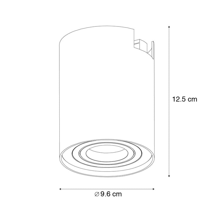 QAZQA Moderne 1-fase railspot zwart - Iconic Rondoo Up