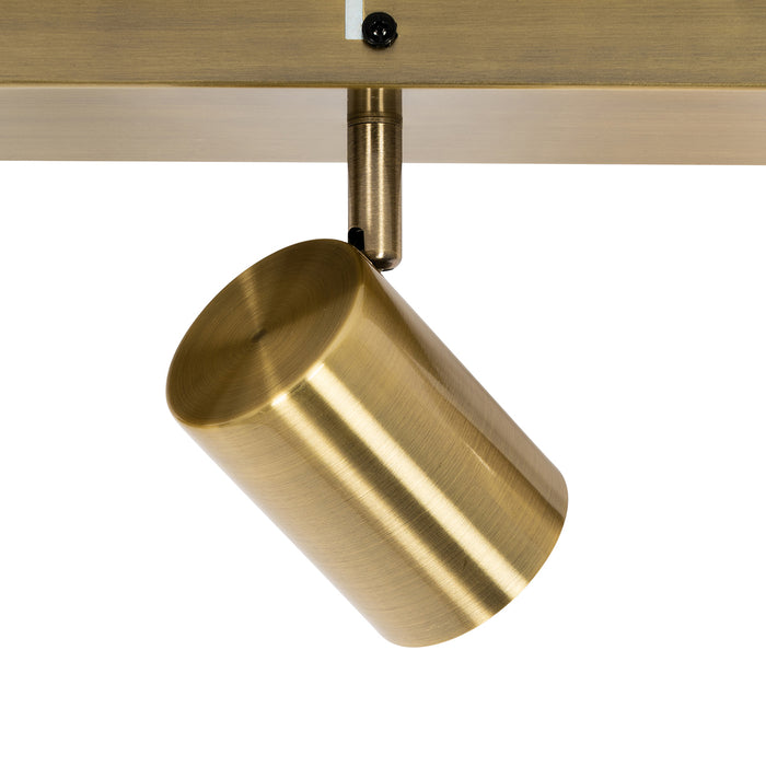 QAZQA Moderne plafondlamp brons 3-lichts verstelbaar rechthoekig -