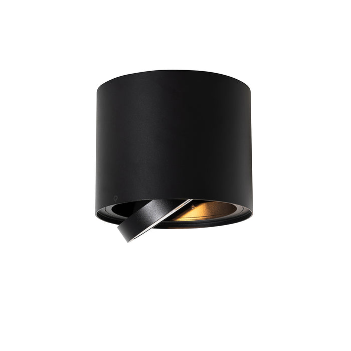 QAZQA Moderne plafondspot zwart draai- en kantelbaar AR111 - Rondoo