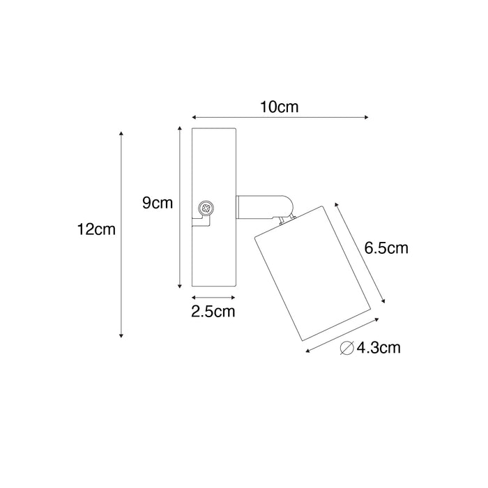 QAZQA Moderne plafondspot zwart vierkant - Facil