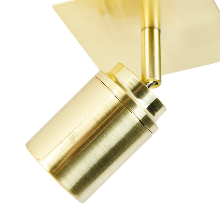 QAZQA Moderne badkamer spot messing vierkant IP44 - Ducha