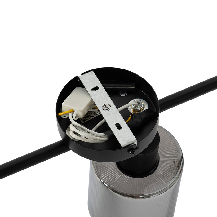 QAZQA Plafondspot zwart met smoke glas 3-lichts verstelbaar - Laura