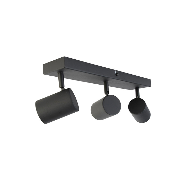 QAZQA Smart plafondlamp zwart rechthoekig incl. 3 Wifi GU10 - Jeana