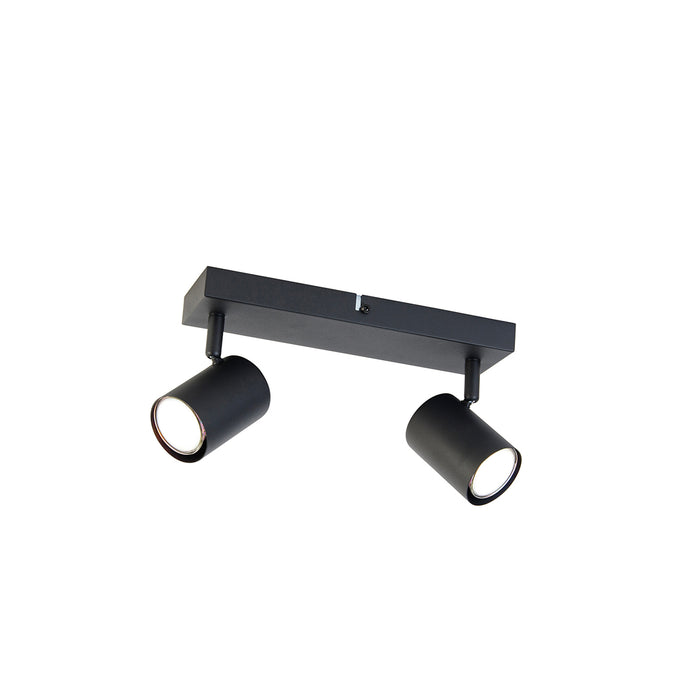 QAZQA Smart plafondlamp zwart rechthoekig incl. 2 Wifi GU10 - Jeana