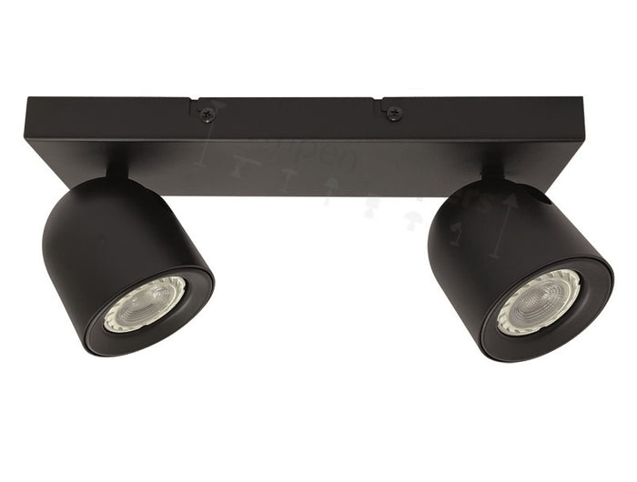 Freelight Spot Solare Zwart - Goud GU10 2 Lichts Balk