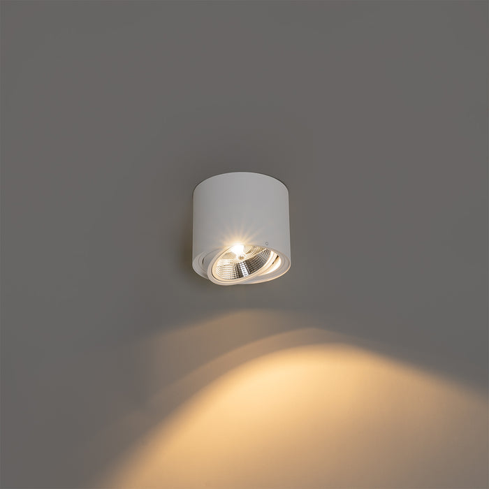 QAZQA Moderne plafondspot wit draai- en kantelbaar AR111 - Rondoo Up