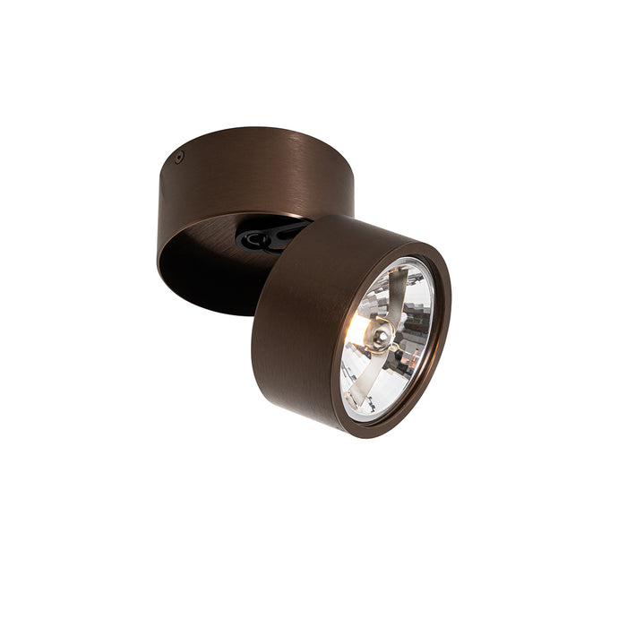 QAZQA Moderne spot donkerbrons rond verstelbaar - Go Nine