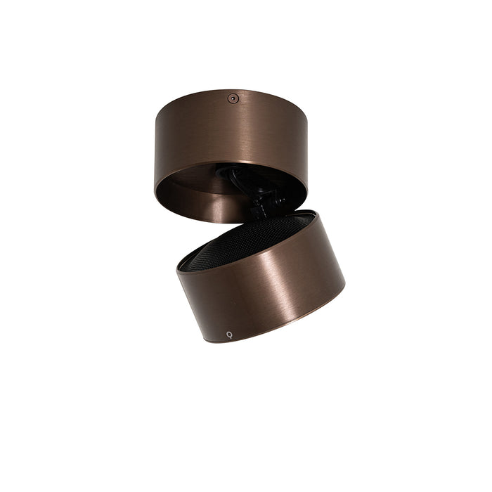 QAZQA Moderne spot donkerbrons rond verstelbaar - Go Nine
