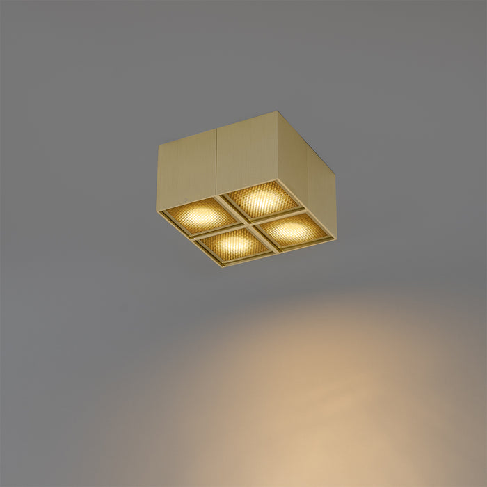 QAZQA Design spot goud 4-lichts - Qubo Honey