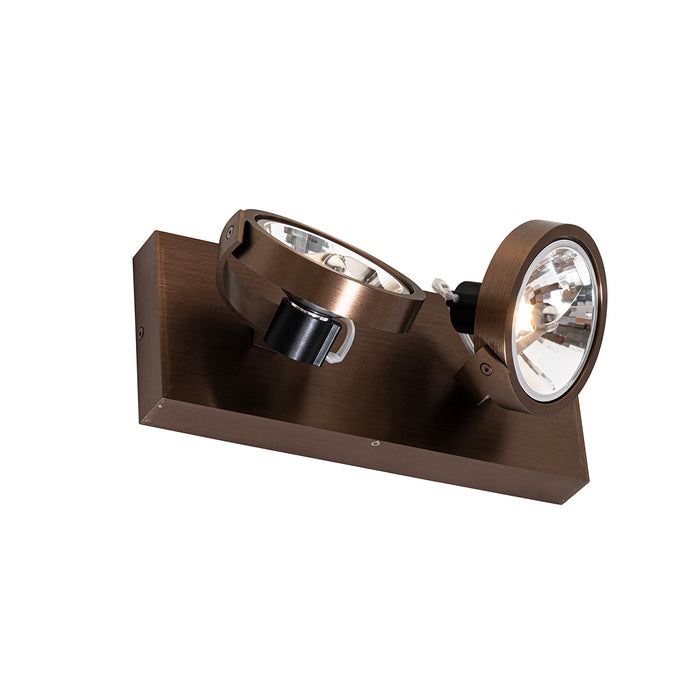 QAZQA Design spot donkerbrons 2-lichts draai en kantelbaar - Go