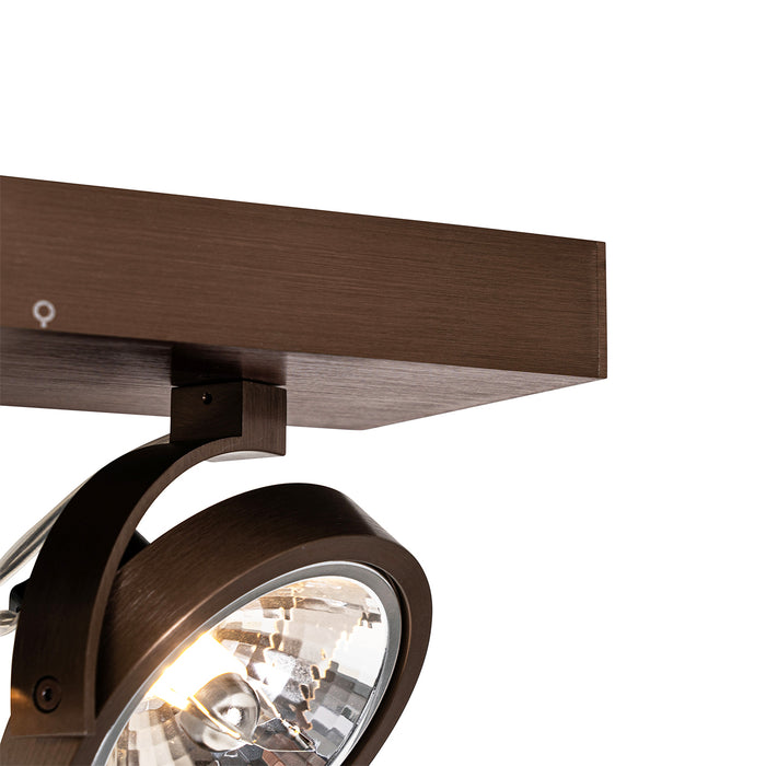 QAZQA Design spot donkerbrons 2-lichts draai en kantelbaar - Go