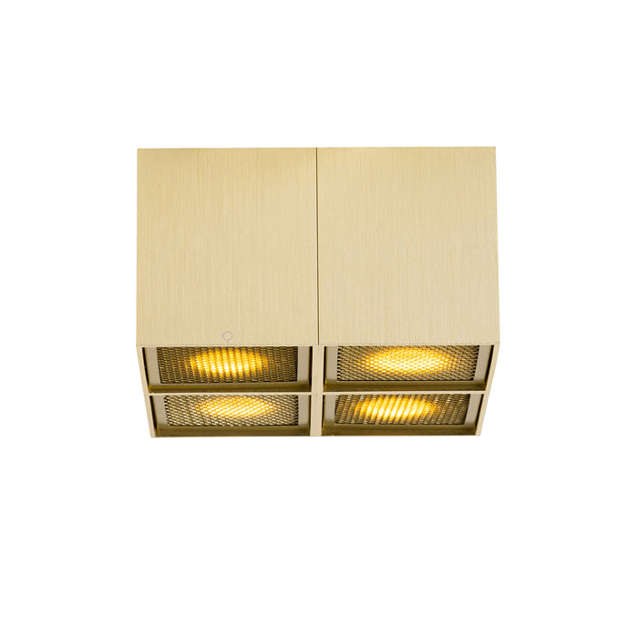 QAZQA Design spot goud 4-lichts - Qubo Honey